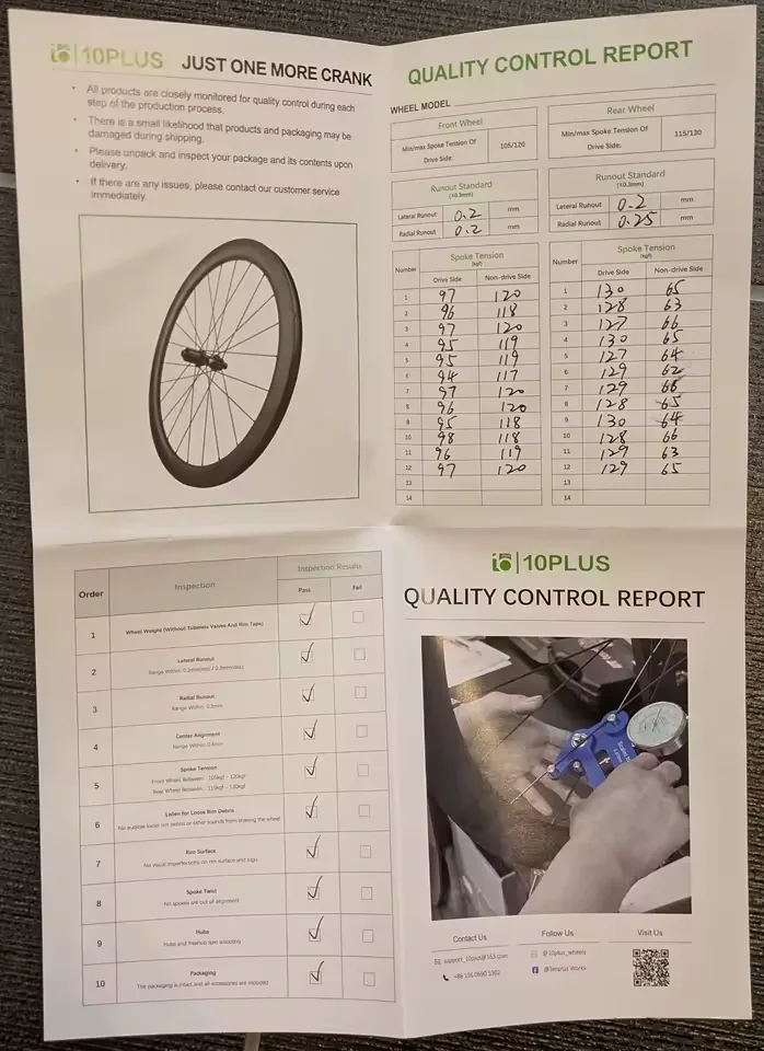 Verified AliExpress buyer photo, 10PLUS gravel wheels